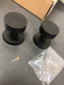 Emtek 705BZRNFB Round Knob Reversible Non-Turning Two-Sided Dummy Door Knob Set from the Rustic Modern Collection - Flat Black