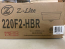 Z-Lite 220F2-HBR Arlington 2 Light 12" Wide Flush Mount Drum Ceiling Fixture - Heritage Brass