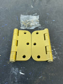 Emtek 94033US4 3.5" x 3.5" Ball Bearing 5/8" Radius Corners Mortise Hinge - Pair - Satin Brass