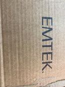 Emtek 5110HLOUS19LH Helios Left Handed Passage Door Lever Set with Square Rose - Flat Black