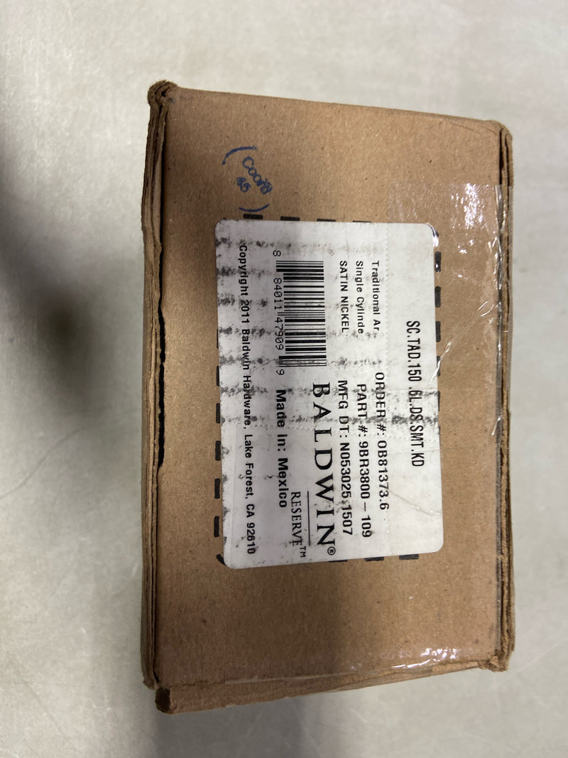 Baldwin SCTAD150S Traditional Arch SmartKey Single Cylinder Keyed Entry Deadbolt - Satin Nickel