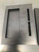 Emtek 222202US19 Modern Rectangular Surface Jamb Mounted Privacy Lock with Flush Pull and Integrated Strike for Barn Doors - Flat Black