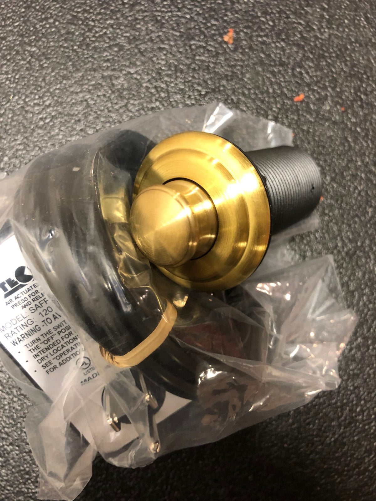 Newport Brass 2470-5811-10 Jacobean Air Activated Garbage Disposal Switch Kit - Satin Bronze (PVD)