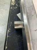 Signature Hardware 398158 Effendi 60" Linear Shower Drain with Flange - Brushed Stainless Steel