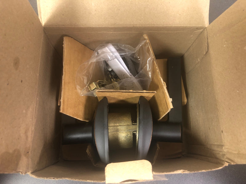 Schlage Latitude Passage Door Lever Set with Decorative Greenwich Trim