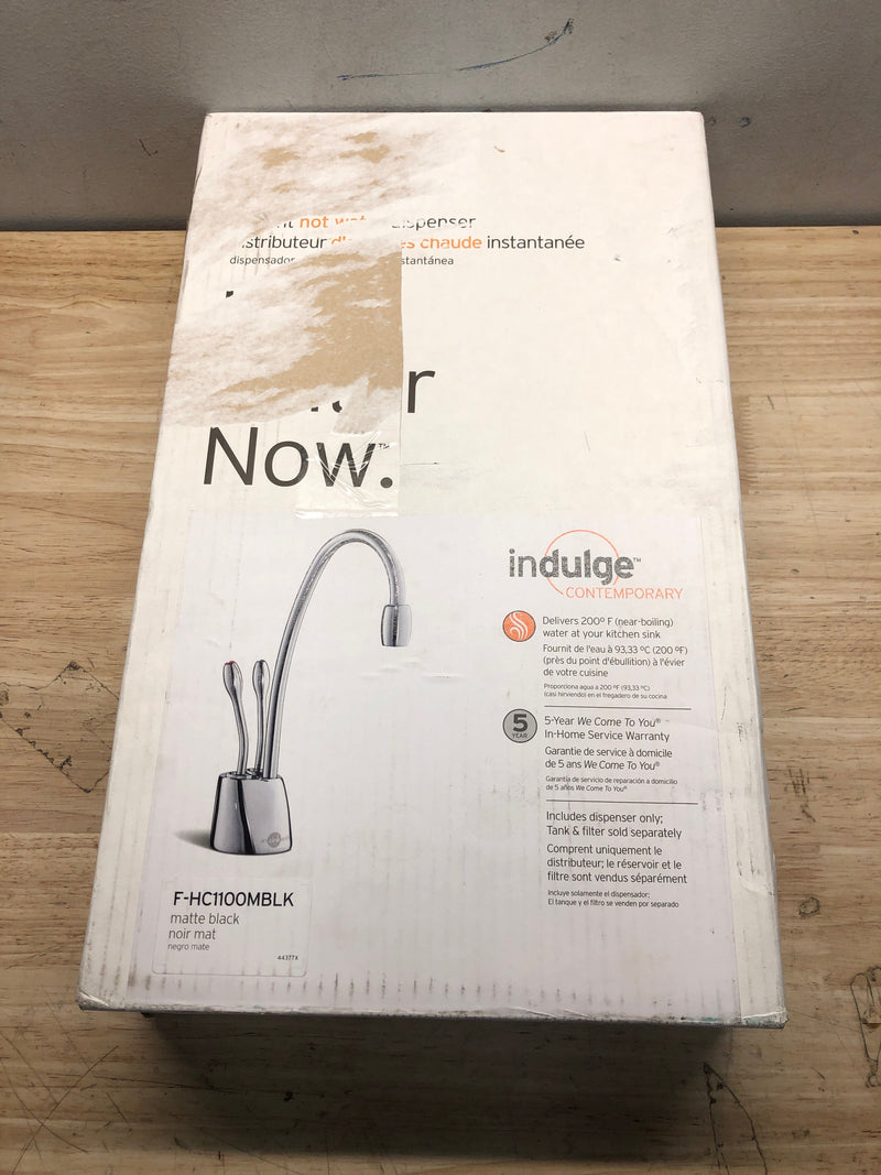 InSinkErator F-HC1100MBLK Indulge Instant Hot Water Dispenser, Double Handle Hot and Cold with 5-Year In-Home - Less Tank - Matte Black