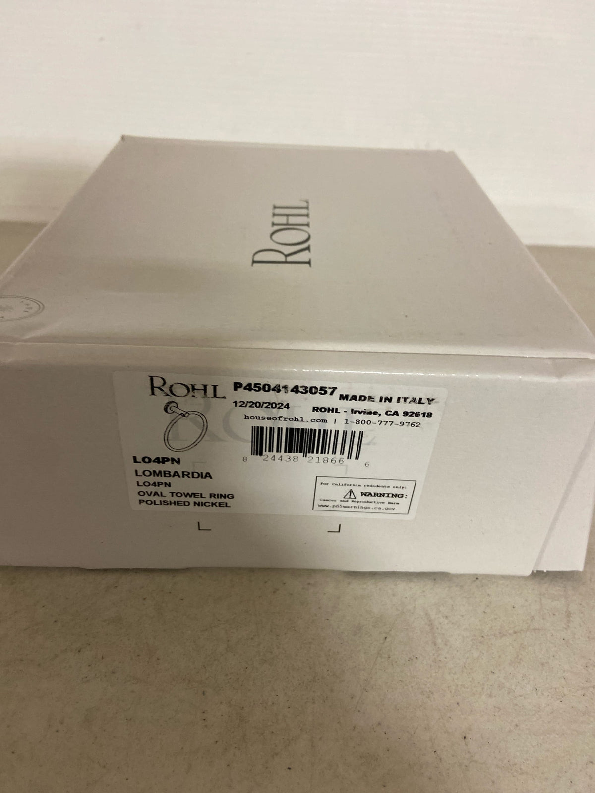 ROHL LO4PN Bath Accessories, Polished Nickel