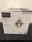 Home decorators collection 27030 Barton Bay 1-Light Bronze and Champagne Pewter Orb Mini Pendant
