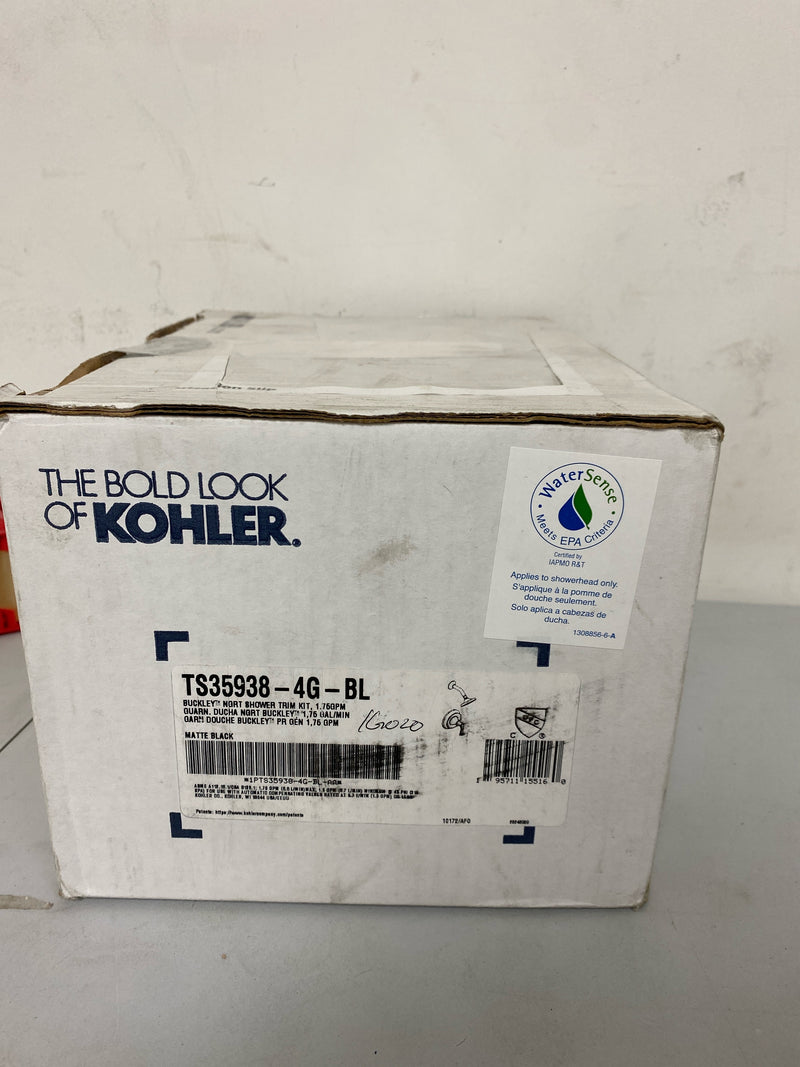 Kohler K-TS35938-4G-BL Buckley Shower Only Trim Package with 1.75 GPM Single Function Shower Head - Matte Black