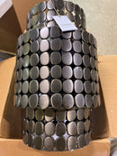 Capital Lighting 354111DR Eliana Handcrafted Unique Medallions Tiered Cylindrical Pendant Ceiling Light, 1-Light 100 Watt, 21" H x 13" W, Dark Brass