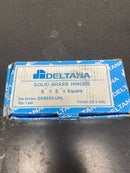 Deltana DSB553-UNL 5 x 5 Ball Bearing Square Corner Full Mortise Hinge - Pair - Unlacquered Brass