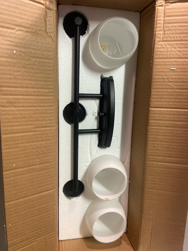 Unbranded 745-3V-MB Kendrick 23 in. 3-Light Matte Black Vanity-Light with Matte Opal Glass Shade