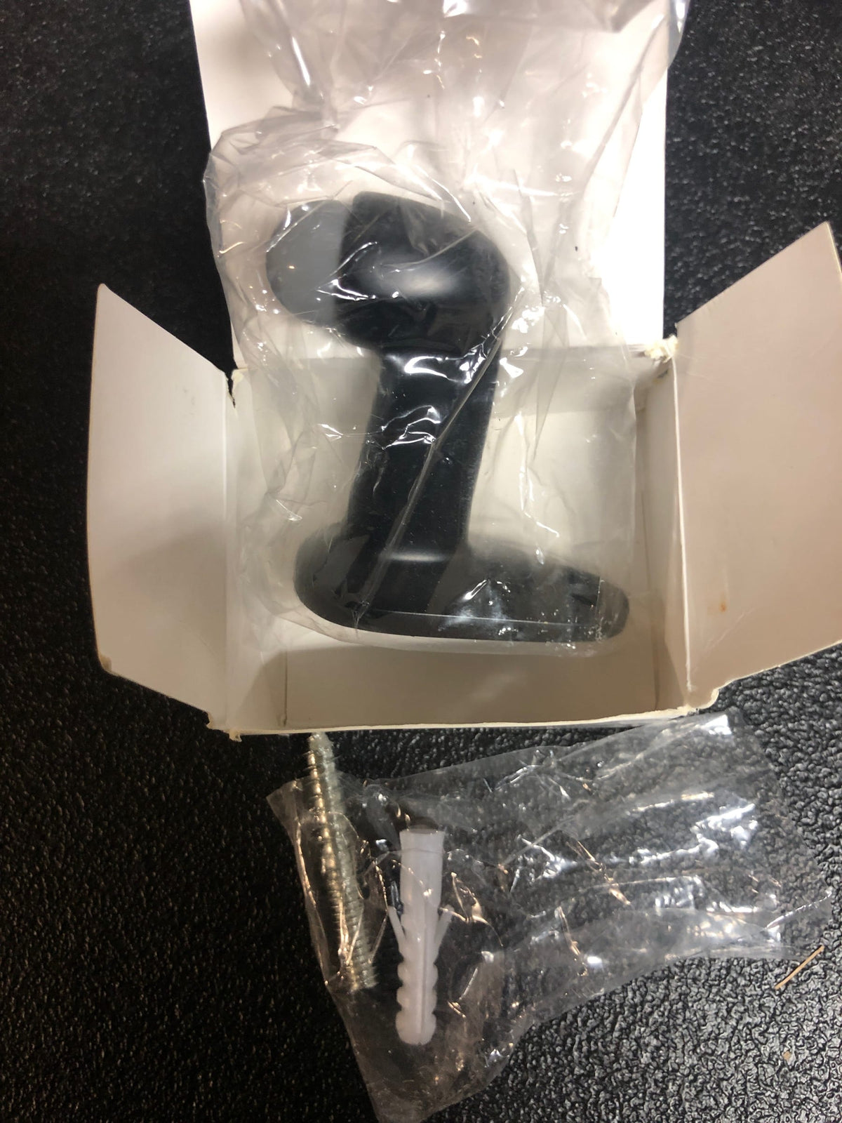 225319 Door Accessories Collection - Goose Neck Door Stop in Flat Black by Emtek Hardware