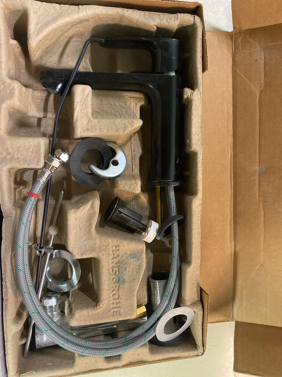 Hansgrohe 72517671 Rebris S 1.2 GPM Single Hole Bathroom Faucet with Pop-Up Drain Assembly - Matte Black