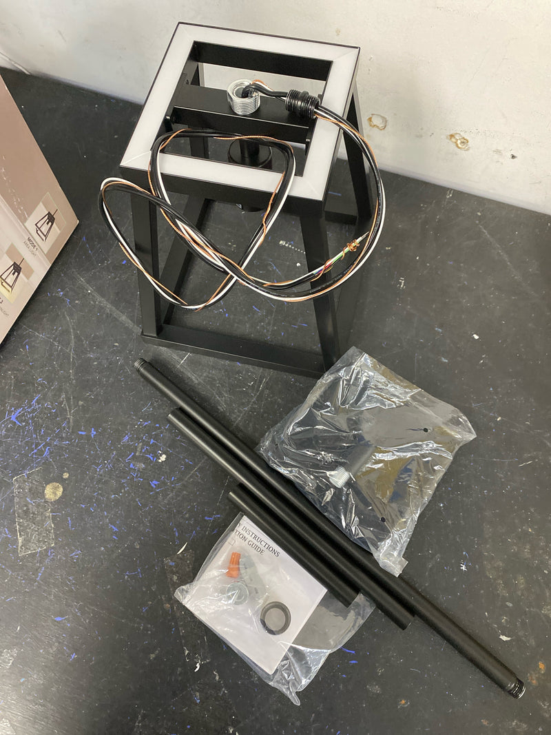 Feit electric PND95CCTNLBK Katalyst 60-Watt 1-Light Matte Black Modern Adjustable CCT and 3-Light Modes Integrated LED Pendant Light