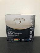 Hampton bay HB1022C-5CCT-35 Stetson 11 in. 1-Light Brushed Nickel Selectable CCT LED Ceiling Light Flush Mount
