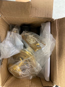 Baldwin 8231031PAT Traditional Patio One-Sided Deadbolt from the Estate Series - Non-Lacquered Brass