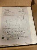 Clarion Collection 1-Light Clear Glass Coastal Pendant Light Matte Black