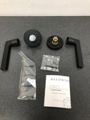 Baldwin FDSQUCRR190 Square Non-Turning Two-Sided Through-Door Dummy Door Lever Set from the Reserve Collection - Satin Black