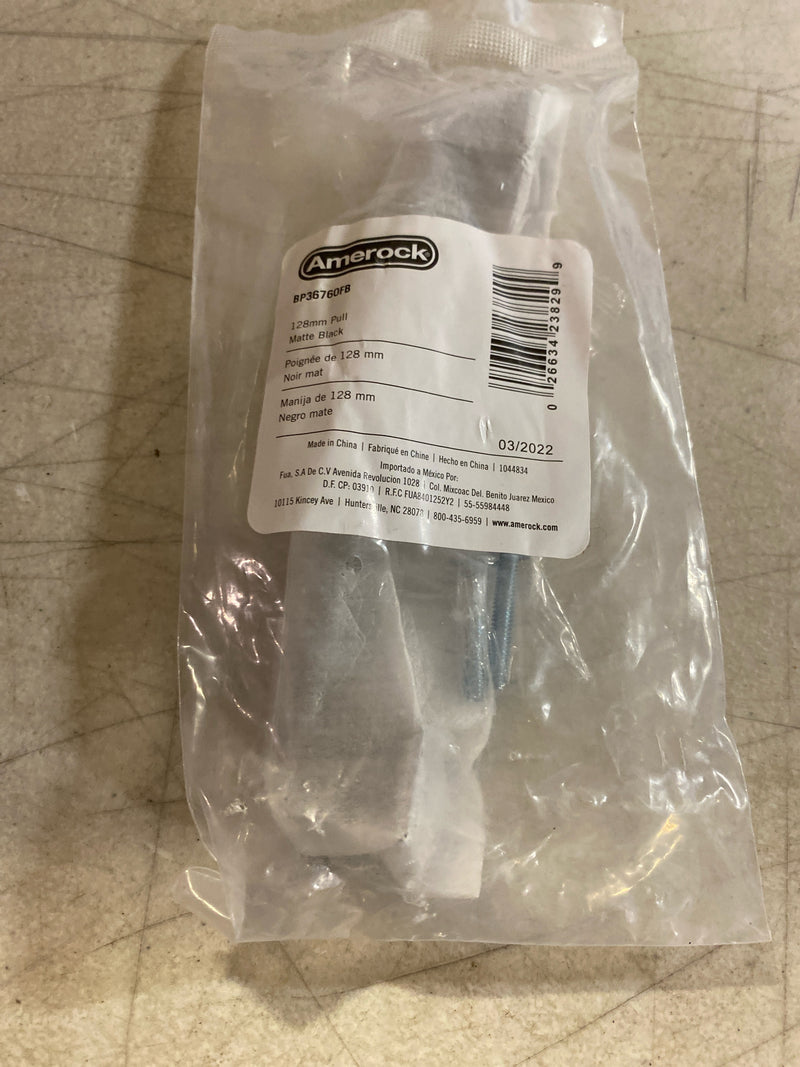 Amerock BP36760FB Appoint 5-1/16 Inch Center to Center Handle Cabinet Pull - Matte Black