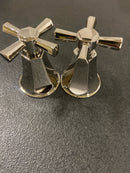Signature Hardware 497641 Cross Handles for Elita Widespread Faucet - Polished Nickel