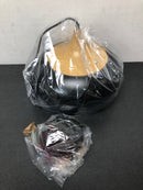 Elegant Lighting LDPD2005 Nora Single Light 12" Pendant - Black / Natural Wood