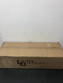 Living District Kace 1 Light Brass and Frosted White Glass Wall Sconce