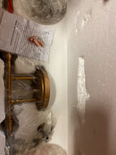 Lnc EJFZ32HD14076M7 Vintage Brushed Gold Bathroom Vanity Light 31.5 in. 4-Light Powder Room Wall Sconce with White Frosted Bell Glass Shades