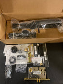 Emtek 3312US19 (F13) LH Providence knob Adelaide Keyed Entry Single Cylinder Mortise Full Plate Handleset - Flat Black