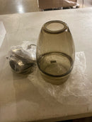 Roseto VXP75528SN Christopher Single Light 5" Wide Pendant with Amber Fog Glass - Satin Nickel