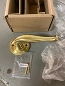 Baldwin HDDECRTRR044 Curve Dummy Door Lever, Round Rose - Satin Brass