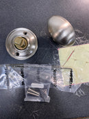 Baldwin Reserve Hdelltrr150 Half Dummy Ellipse Knob and Traditional Round Rose Satin Nickel Finish