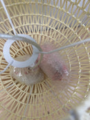 Jonathan y JYL6503B Luna 15.75 in. 1-Light Cream Bohemian Modern Woven Rattan/Iron LED Pendant, White