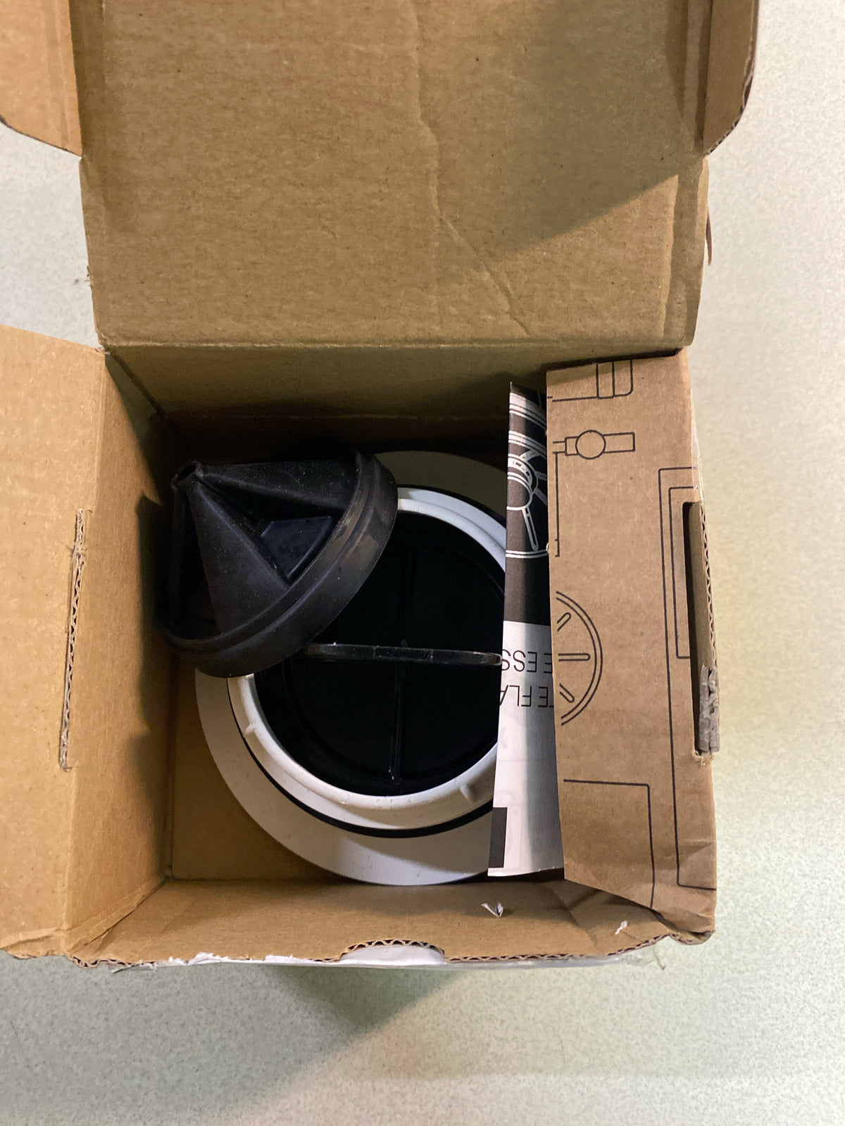 Blanco 222998 Essential Silgranit 3-1/2" Color-Matched Disposal Flange Insert with Waste Scraper - White
