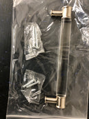 Hickory Hardware P3702-CASN Midway 6-5/16 Inch (160mm) Center to Center Clear Acrylic Bar Cabinet Handle / Drawer Pull - Crysacrylic with Satin Nickel