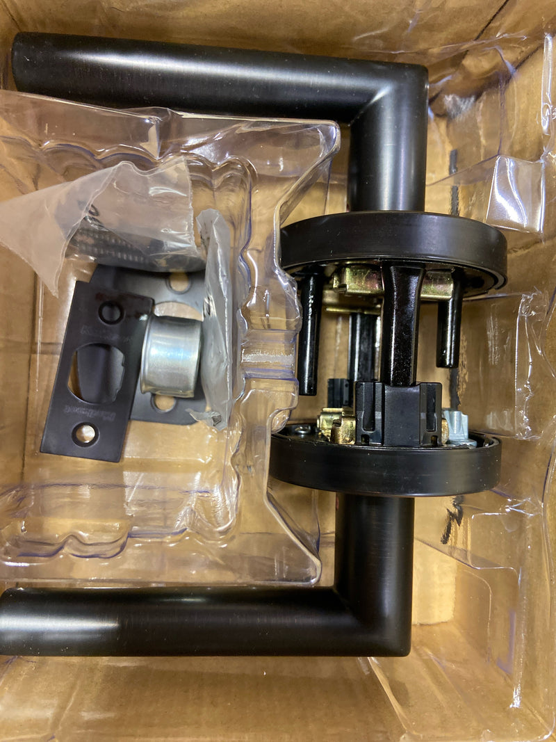 Kwikset 730MIL RDT 11P 6AL RCS Milan Venetian Bronze Round Bed/Bath Reversible Door Handle