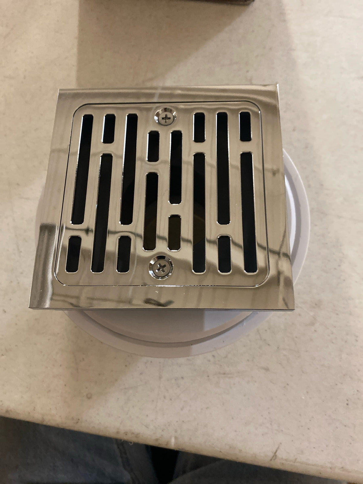 Brizo BT062415-PC 4" Tile-In Square Shower Drain - Chrome