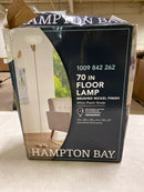 Hampton bay RS2204802BN 70 in. Brushed Nickel 1-Light Torchiere Floor Lamp with Plastic Shade