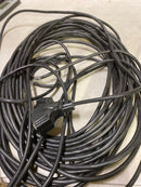 Hdx SJTW163100BLPB 100 ft. 16/3 Light Duty Indoor/Outdoor Extension Cord with Multiple Outlet Triple Tap End, Black