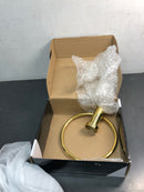 Alno A8740-PB/NL Infinity 6 Inch Wall Mounted Towel Ring - Unlacquered Brass