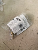 Amerock Traditional Classics 1-1/8 in. (29 mm) Clear Glass/Golden Champagne Geometric Cabinet Knob