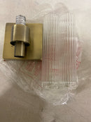 Globe Electric 91005992 Richter 2 Light 18" Wide Bath Bar with Ribbed Glass Shades - Matte Brass