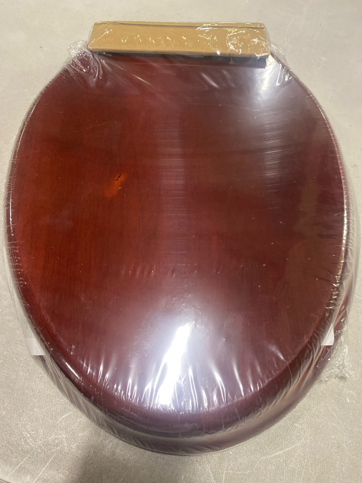 Signature Hardware 153867 Luxury Mahogany Oak Elongated Closed-Front Toilet Seat