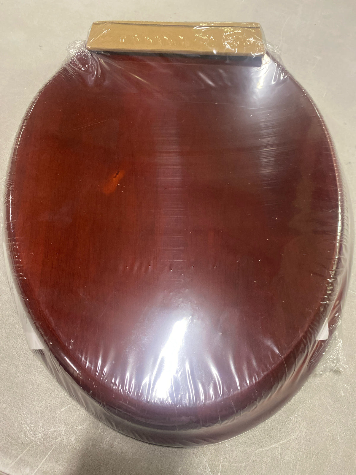 Signature Hardware 153867 Luxury Mahogany Oak Elongated Closed-Front Toilet Seat