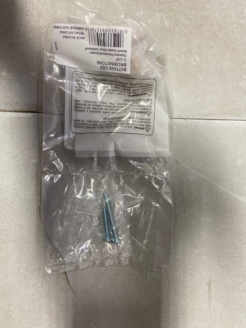 Belwith Keeler B077459-CBZ Brownstone 1-1/4" Stepped Round Cabinet Knob / Drawer Knob - Champagne Bronze