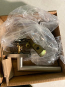 Emtek S20002STTSSLH Stuttgart Left Handed Privacy Door Lever Set with Disk Rose from the Stainless Steel Collection - Brushed Stainless Steel