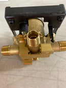 Delta Universal Mixing Rough-In Valve with Service Stops, 1/2" NPT Male thread with 1/2" C.W.T Female Sweat