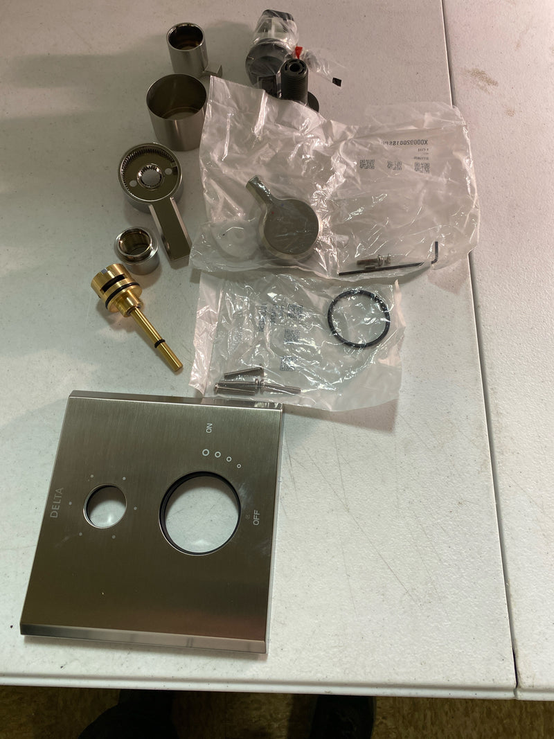 Delta T27999-SS-PR Pivotal 17 Series Pressure Balanced Valve Trim with Integrated Volume Control and 6 Function Diverter for Three Shower Applications - Less Rough-In - Lumicoat Stainless