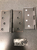 PAIR Emtek Steel Hinges 4" x 4" x 2.2mm Oil Bronze Pack of 2 US10B 9101410B