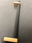 Alno A2902-6-CHP/MB Vita Bella 6" Center to Center Modern Knurled Cabinet Bar Handle / Drawer Bar Pull - Made in Italy - Champagne / Matte Black